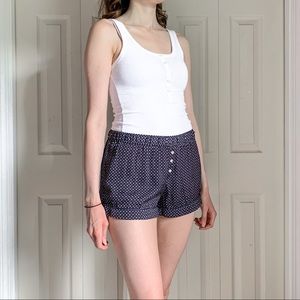 Navy blue with polka dot pajama shorts aerie